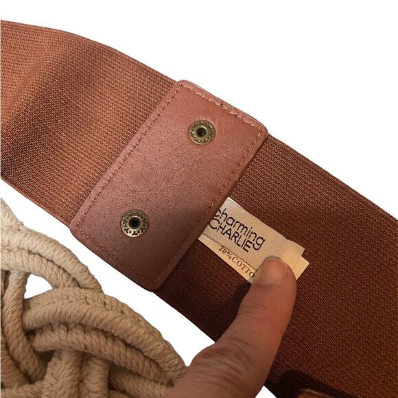 Women's Braided Rope and Elastic Belt Large - Picture 5 of 5